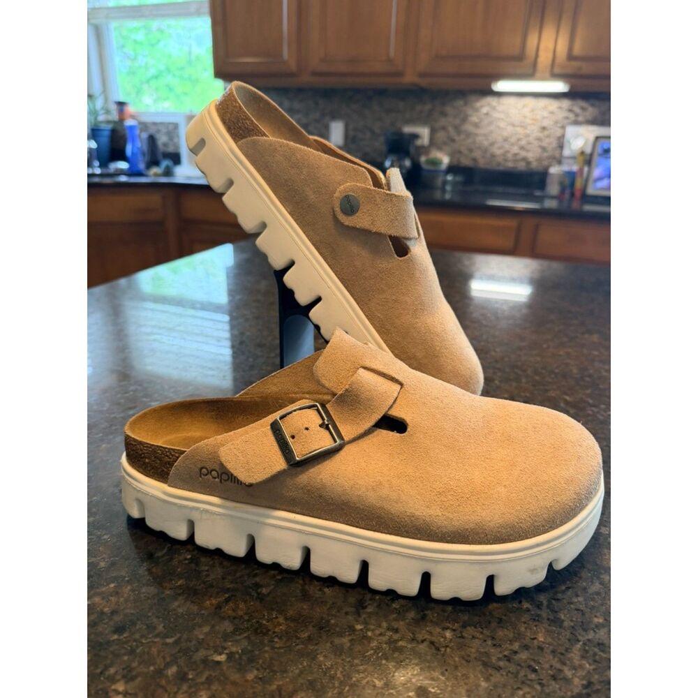 Birkenstock Papillio Boston Chunky Platform Clogs – EU 41 (L10) – Taupe - EUC - Picture 5 of 5